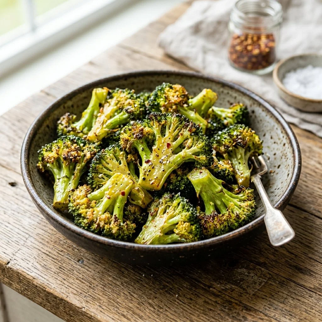 Crispy and healthy air fryer broccoli in a bowl
