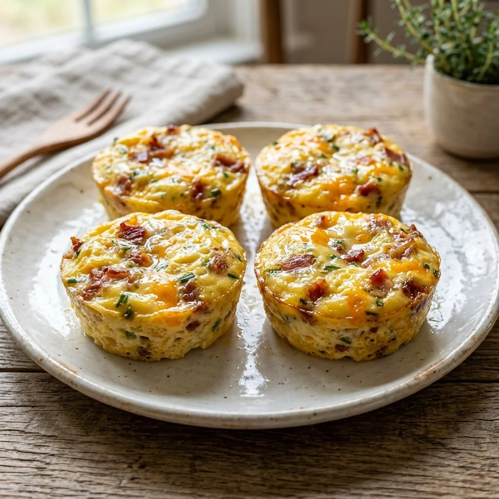 Delicious homemade copycat egg bites ready to be served