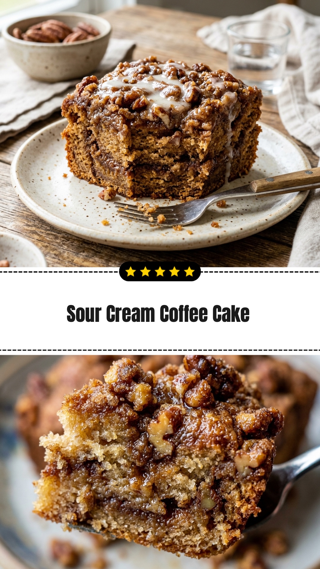 Sour Cream Coffee Cake - pin