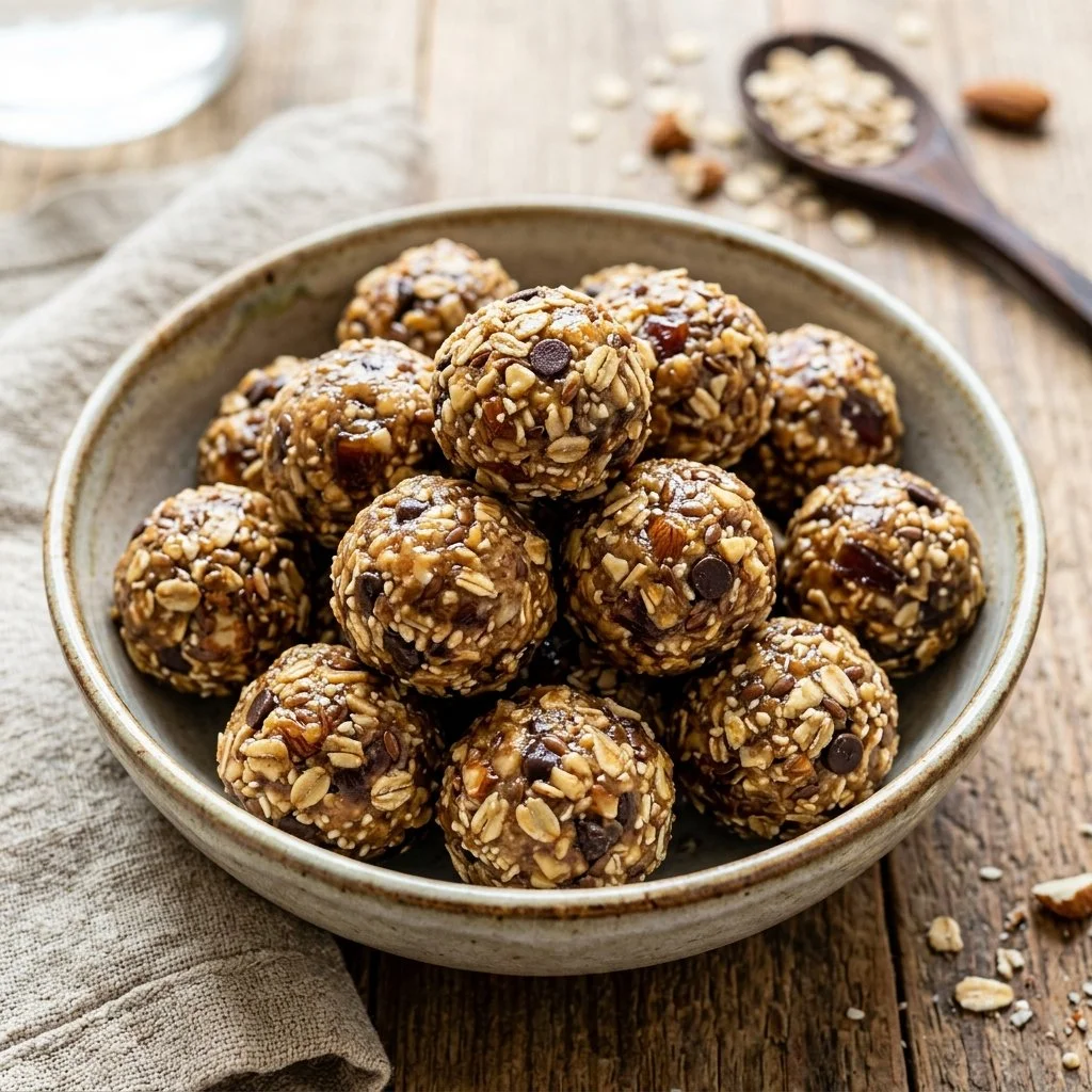 Peanut butter energy balls packed with nutritious ingredients for a healthy snack