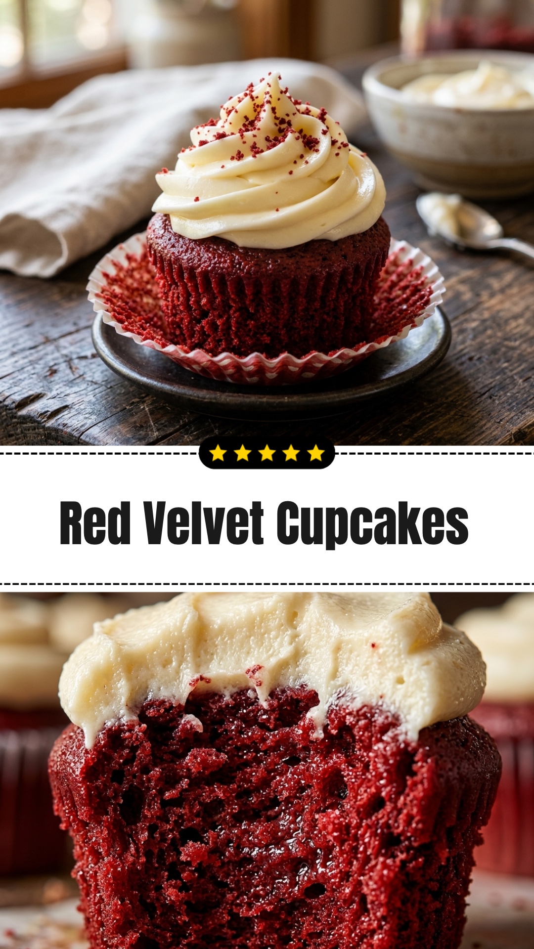 Red Velvet Cupcakes - pin